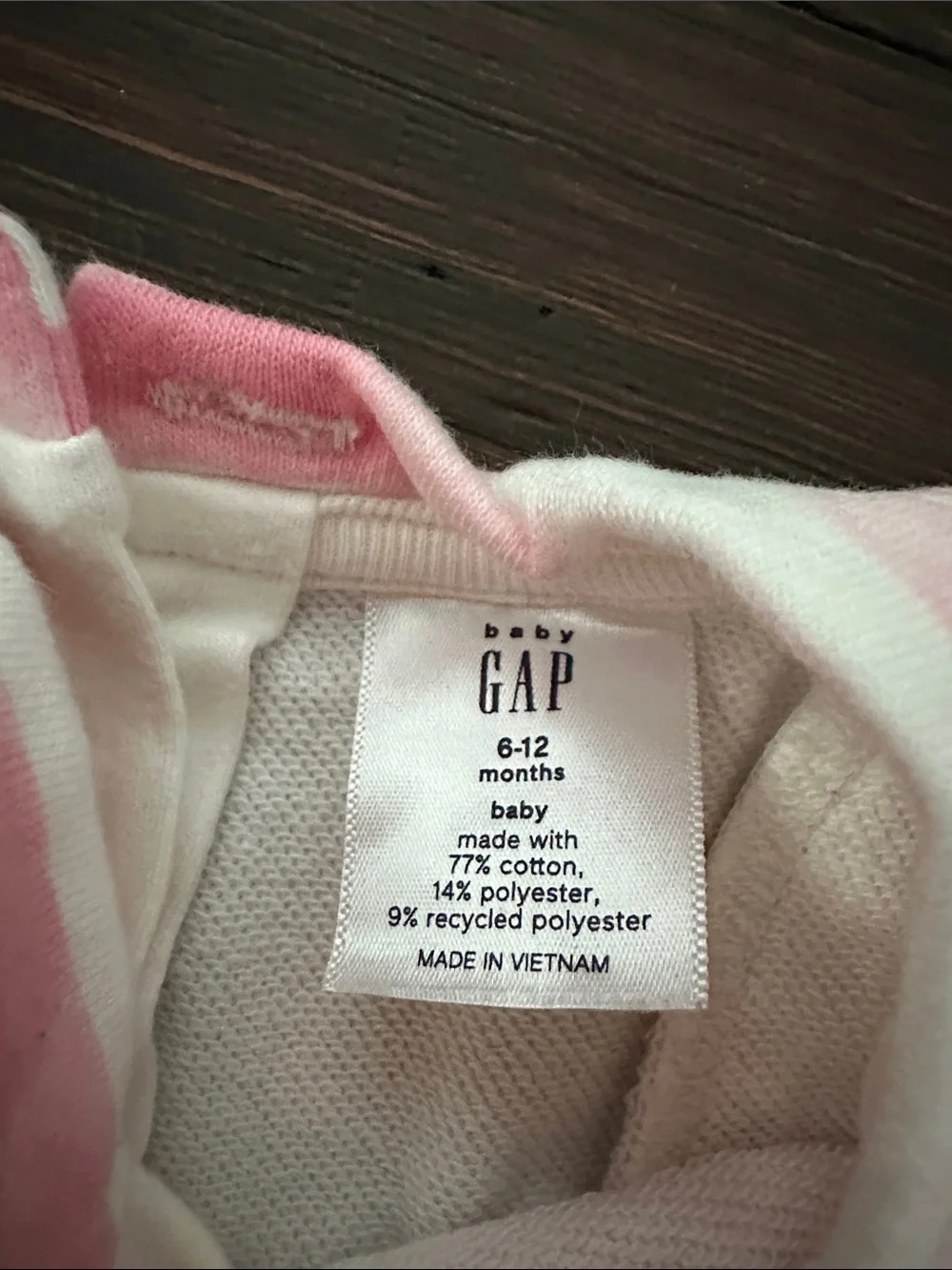 GAP Pink and White Striped One-Piece Romper